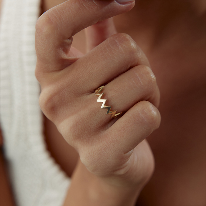 Zig Zag Band Yüzük - Rayna (1)