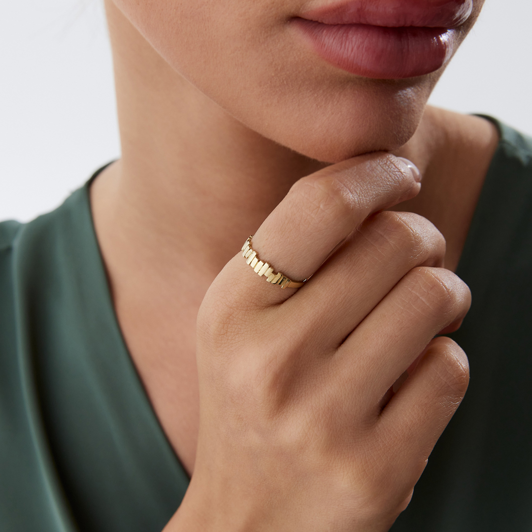 Zig Zag Hasır Yüzük - 1