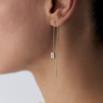 Zincir Sallantılı Baget Küpe - Rayna (1)