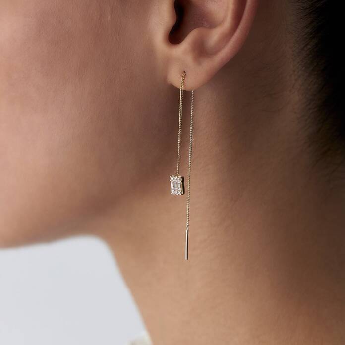 Zincir Sallantılı Baget Küpe - 2