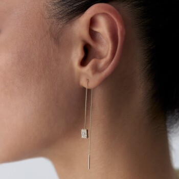 Zincir Sallantılı Baget Küpe - 3