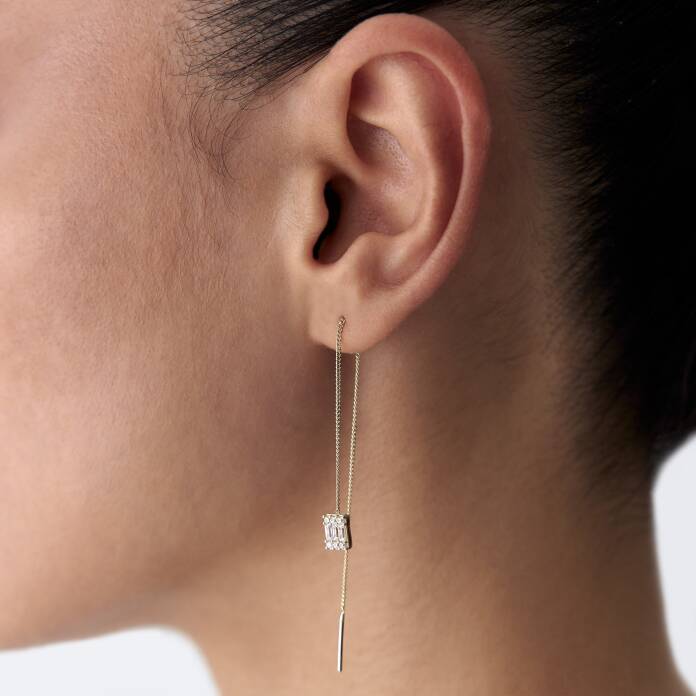 Zincir Sallantılı Baget Küpe - 4