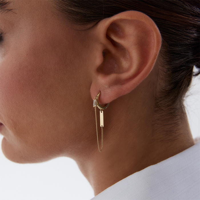 Zincir Sallantılı Baget Küpe - Alen (1)