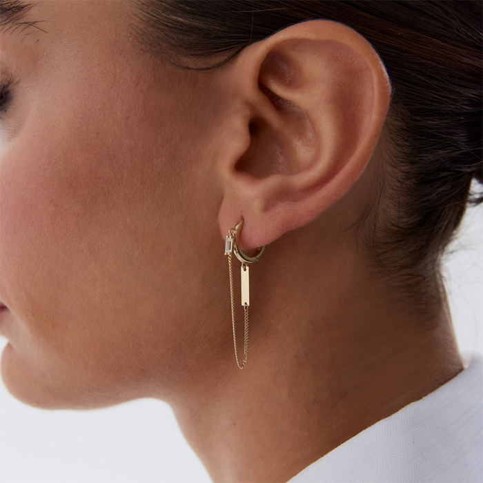 Zincir Sallantılı Baget Küpe - 1