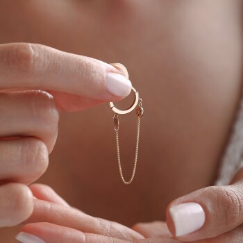 Zincir Sallantılı Nazar Küpe - Rayna (1)