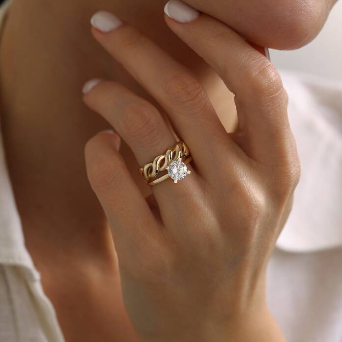 Zincir Tektaş Yüzük - 1