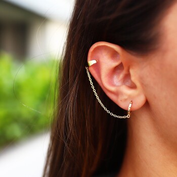 Zincirli Helix Küpe - Alen