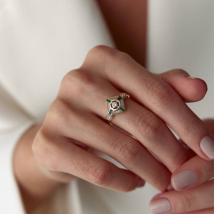 Zümrüt Bagetli Yüzük - 1