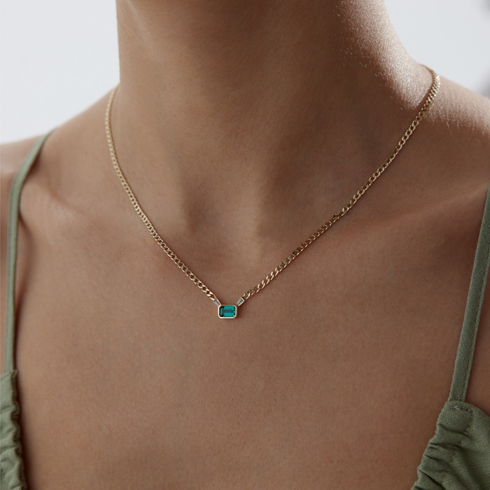 Zümrüt Yeşili Suva Gurmet Kolye - Rayna