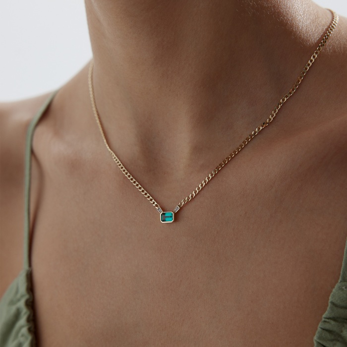 Zümrüt Yeşili Suva Gurmet Kolye - Rayna (1)